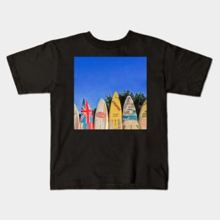 Hawaiian Surf Fence Kids T-Shirt